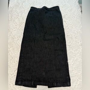Anthropologie Belle Vere Black Denim Skirt